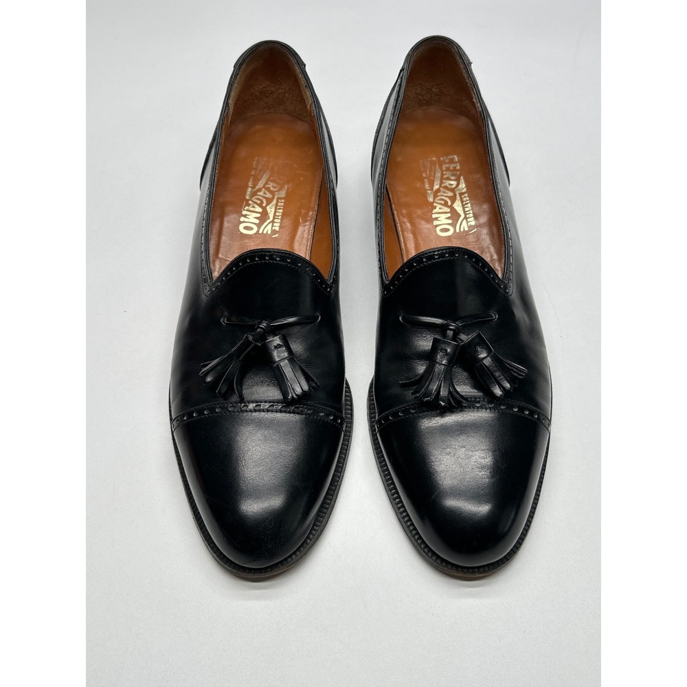 Salvatore Ferragamo Black Leather Loafers